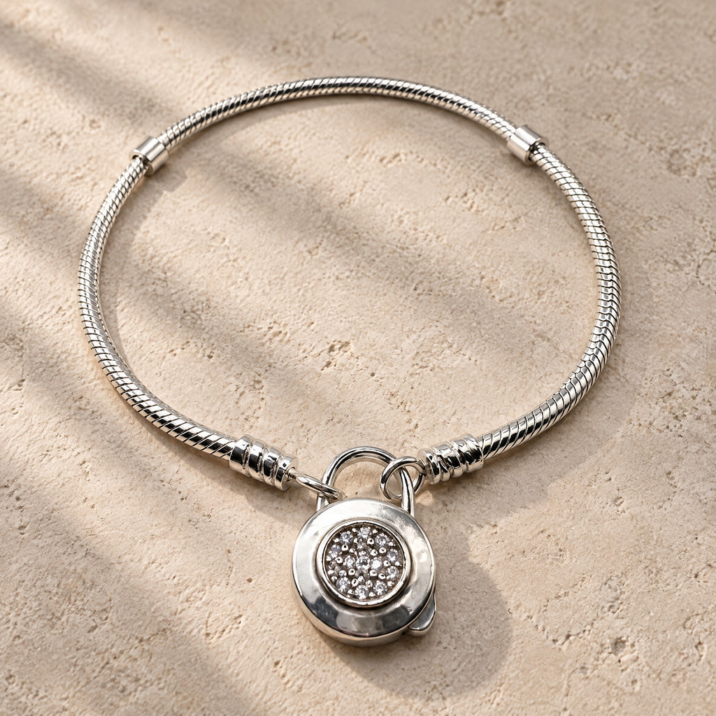 PULSERA PANDORA - Bolitas - Candado