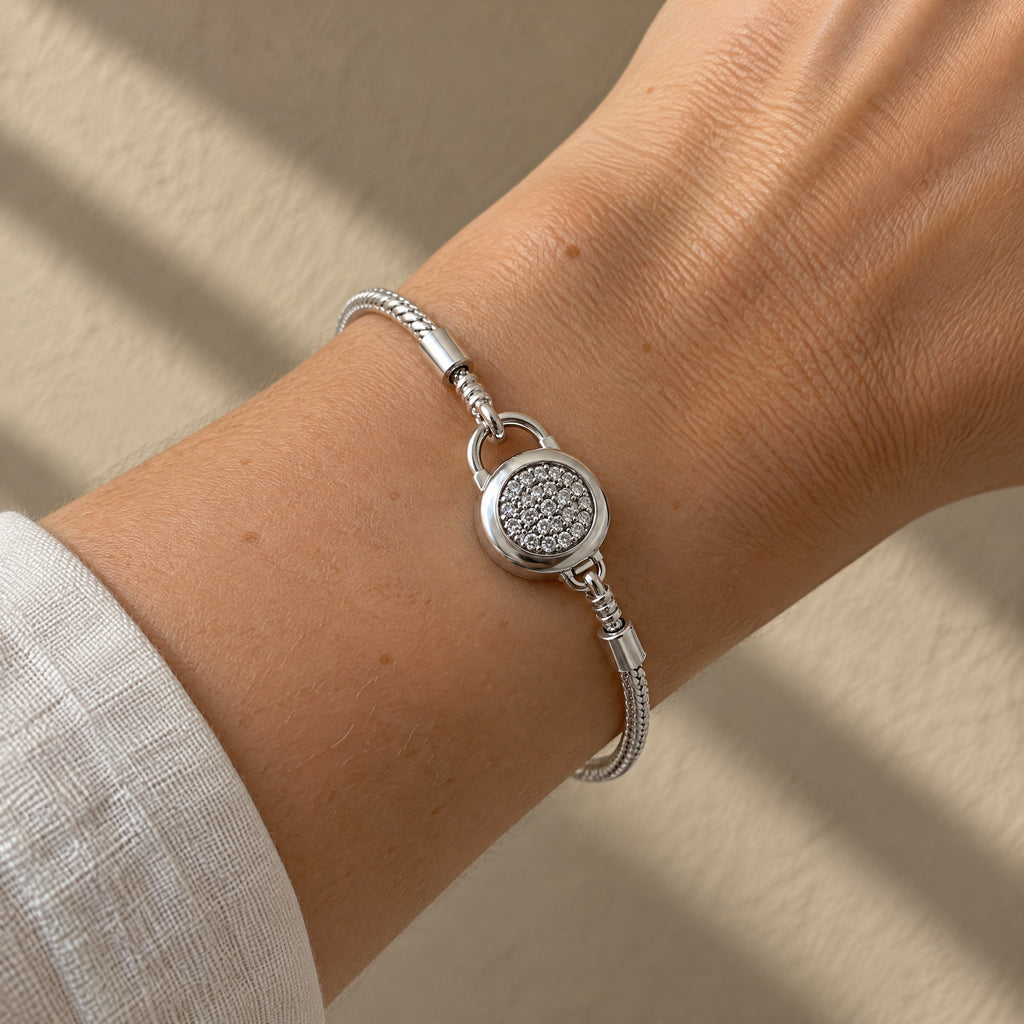 PULSERA PANDORA - Bolitas - Candado
