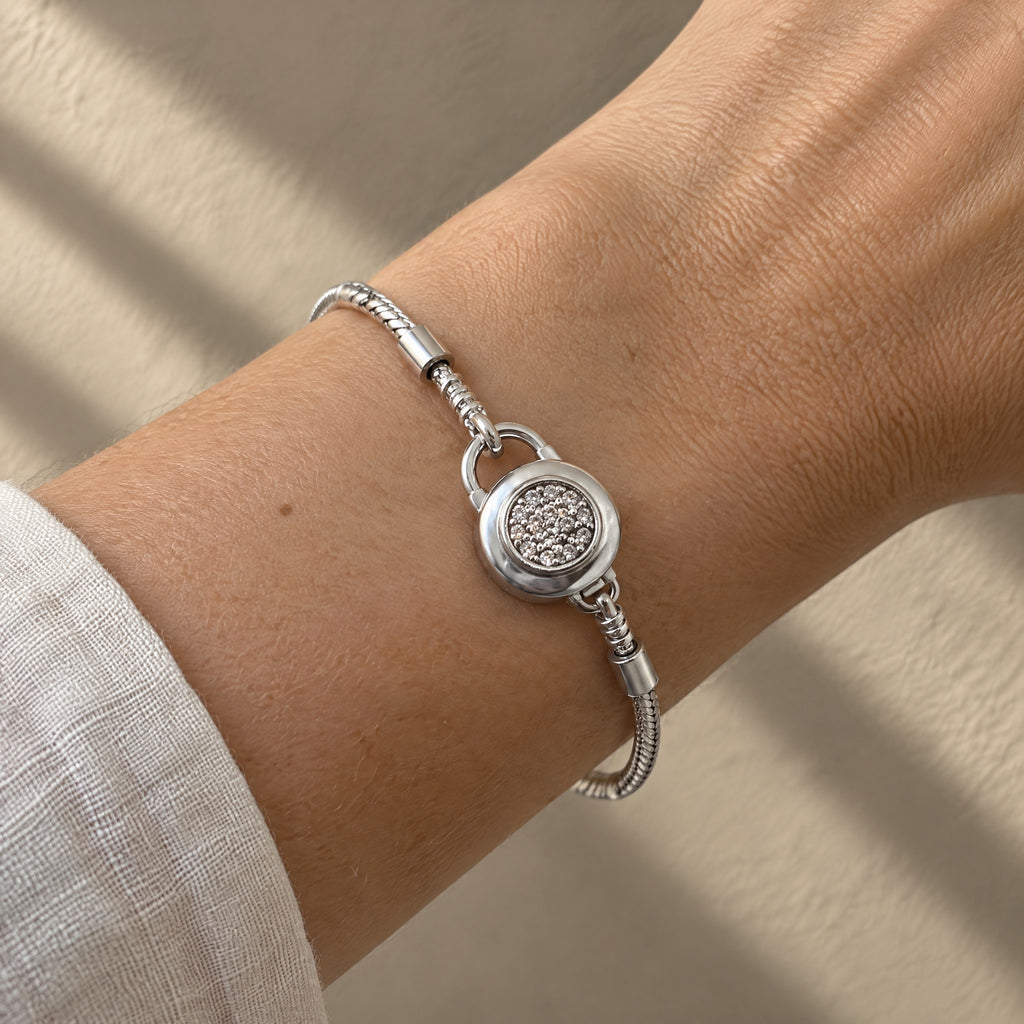 PULSERA PANDORA - Bolitas - Candado