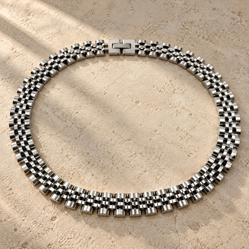 ROLEX PLATEADA ANCHA
